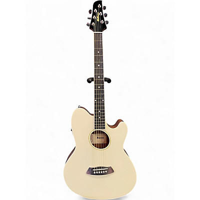 Used Ibanez TYC10E Ivory High Gloss Acoustic Electric Guitar