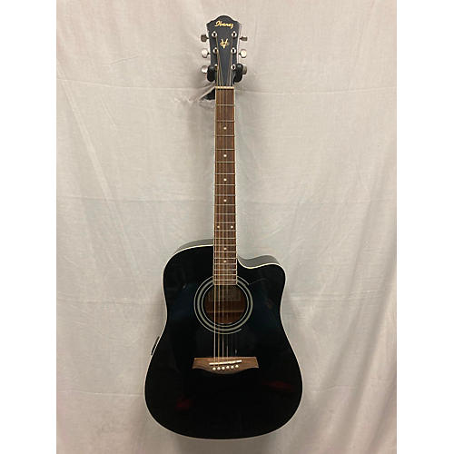 Ibanez Used Ibanez V70CE Black Acoustic Electric Guitar Black