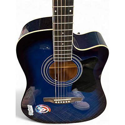 Used Ibanez V70CE Blue Acoustic Electric Guitar