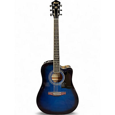 Used Ibanez V70CE Blue Burst Acoustic Electric Guitar