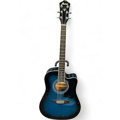 Used Ibanez V70CE Blue Burst Acoustic Electric Guitar