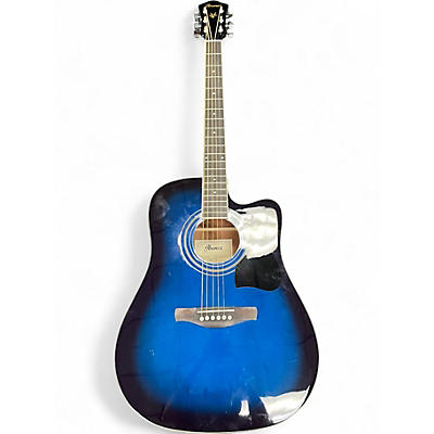 Used Ibanez V70CE Blue Burst Acoustic Electric Guitar