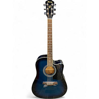 Used Ibanez V70CE Blue Burst Acoustic Electric Guitar
