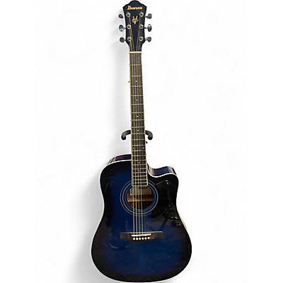 Used Ibanez V70CE Trans Blue Acoustic Electric Guitar