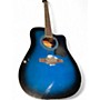 Used Ibanez V70CE Trans Blue Acoustic Electric Guitar Trans Blue