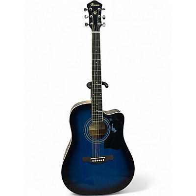 Used Ibanez V70CE Trans Blue Acoustic Electric Guitar