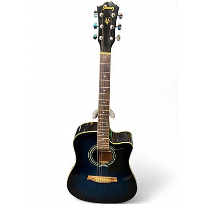 Used Ibanez V70CETBS2Y01 Blue Acoustic Electric Guitar