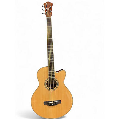 Used Ibanez aeb105e 5-String Natural Acoustic Bass Guitar