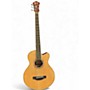 Used Ibanez aeb105e 5-String Natural Acoustic Bass Guitar Natural