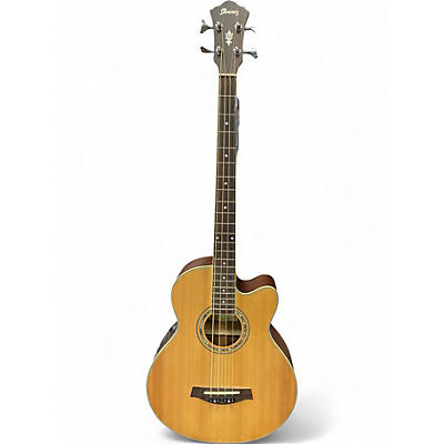 Used Ibanez aeb10e Natural Acoustic Bass Guitar
