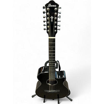 Used Ibanez aeg5012-bk Black 12 String Acoustic Electric Guitar