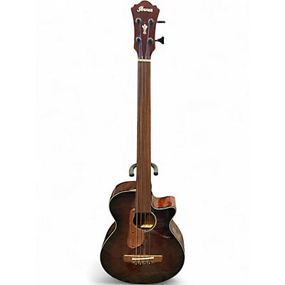 Used Ibanez aegb24fe Natural Acoustic Bass Guitar