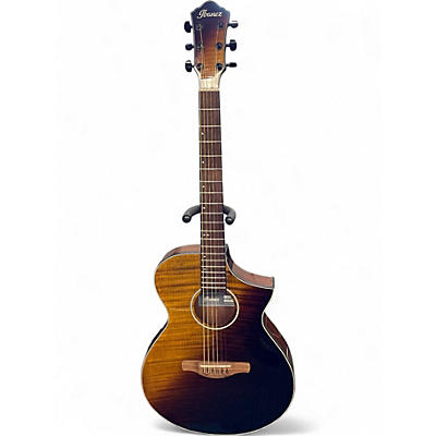 Used Ibanez aewc32fm Natural Acoustic Electric Guitar