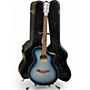 Used Ibanez Used Ibanez aewc400 Blue Sunburst Acoustic Electric Guitar Blue Sunburst