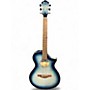 Used Ibanez aewc400 Trans Blue Acoustic Electric Guitar Trans Blue