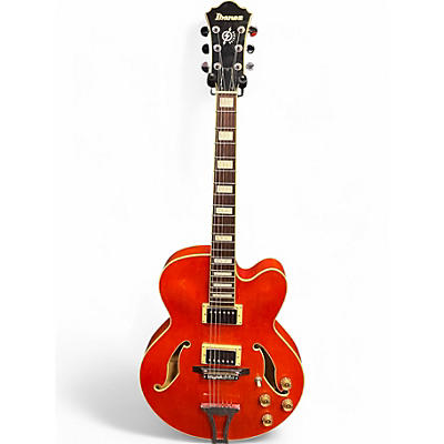 Used Ibanez af75d Orange Hollow Body Electric Guitar