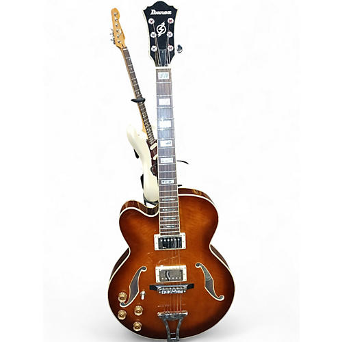Used Ibanez af85l Trans Amber Hollow Body Electric Guitar Trans Amber