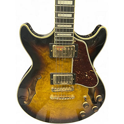 Used Ibanez am93qm Vintage Sunburst Hollow Body Electric Guitar
