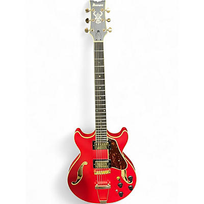 Used Ibanez amh90 Red Hollow Body Electric Guitar