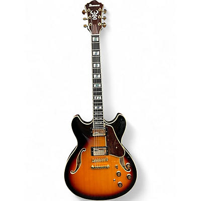 Used Ibanez as113-bs Tobacco Sunburst Hollow Body Electric Guitar
