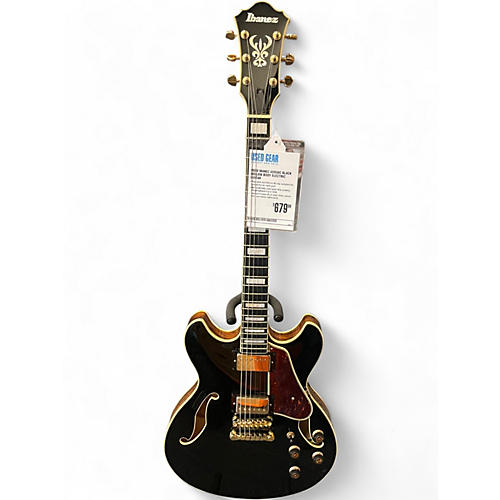 Used Ibanez as93bc Black Hollow Body Electric Guitar Black