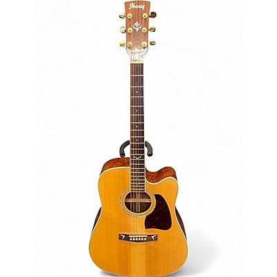 Used Ibanez aw300ce Natural Acoustic Guitar