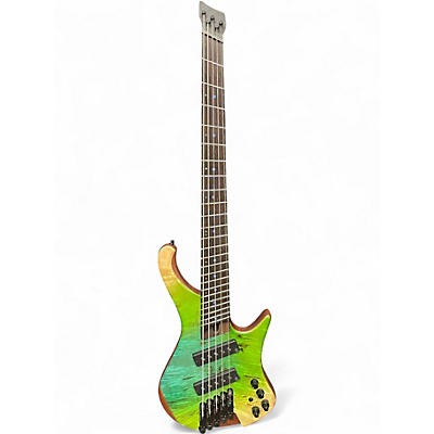 Used Ibanez ehb1505ms Green Electric Bass Guitar