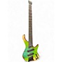 Used Ibanez ehb1505ms Green Electric Bass Guitar Green