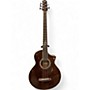 Used Ibanez ewb205 Natural Walnut Acoustic Bass Guitar Natural Walnut