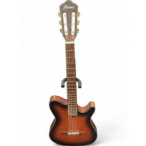 Ibanez Used Ibanez frh10n-bsf Brown Sunburst Classical Acoustic Electric Guitar Brown Sunburst