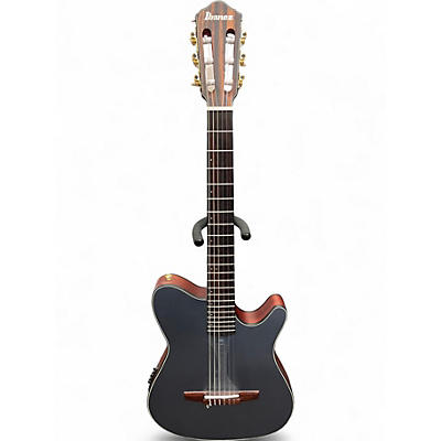 Used Ibanez frh10n indigo blue metallic flat Classical Acoustic Electric Guitar