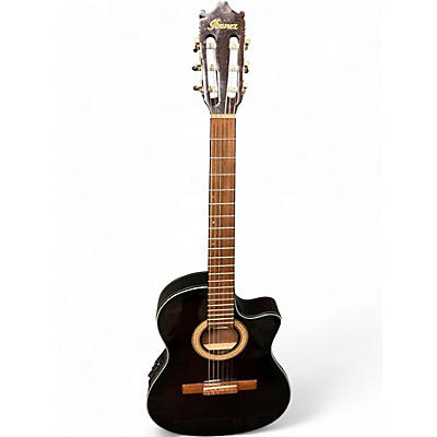 Used Ibanez ga35tce Black Acoustic Electric Guitar