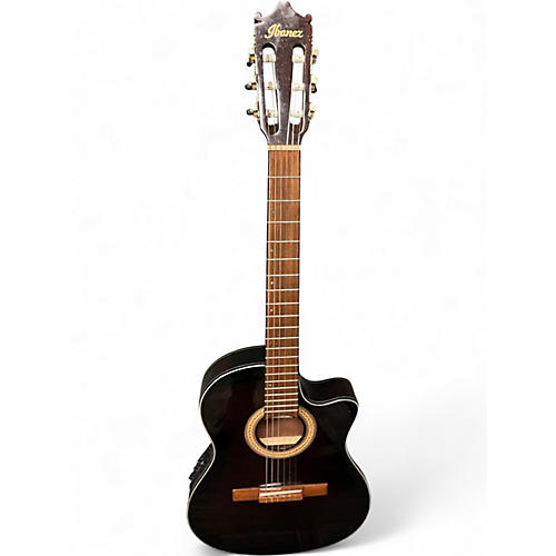 Used Ibanez ga35tce Black Acoustic Electric Guitar Black