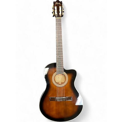 Ibanez Used Ibanez ga35tce Dark Violin Sunburst Classical Acoustic Electric Guitar Dark Violin Sunburst