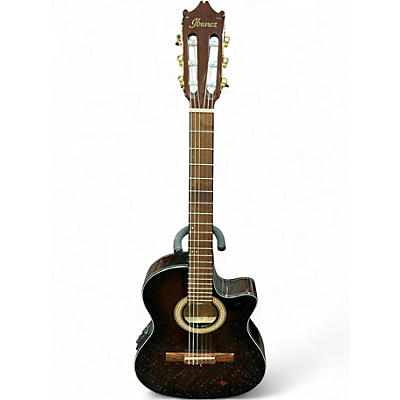 Used Ibanez ga35tce Tobacco Classical Acoustic Electric Guitar