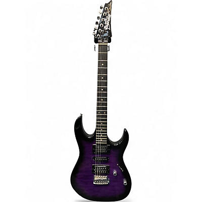 Used Ibanez gio grx70-qa Trans Purple Solid Body Electric Guitar