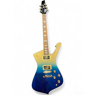 Used Ibanez iceman IC420fm blue fade Solid Body Electric Guitar