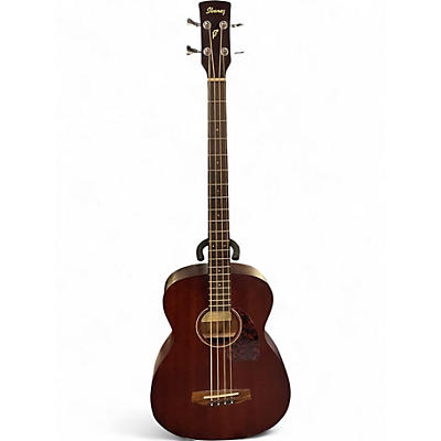 Used Ibanez pcbe12mh-opn 3u-01 OPEN PORE MAHOGANY Acoustic Bass Guitar