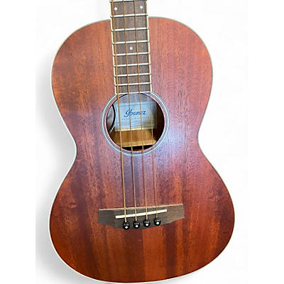 Used Ibanez pnb14e Natural Acoustic Bass Guitar