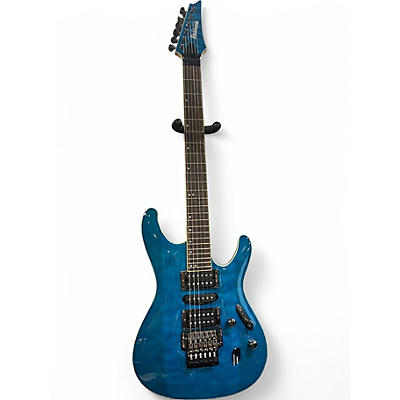 Used Ibanez prestige s6570q blue Solid Body Electric Guitar