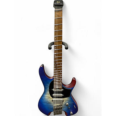 Used Ibanez qx headless blue sphere burst Solid Body Electric Guitar