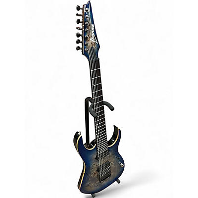 Used Ibanez rg1027pbf Blue Burst Solid Body Electric Guitar