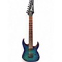 Used Ibanez rg7421pb Trans Blue Solid Body Electric Guitar Trans Blue