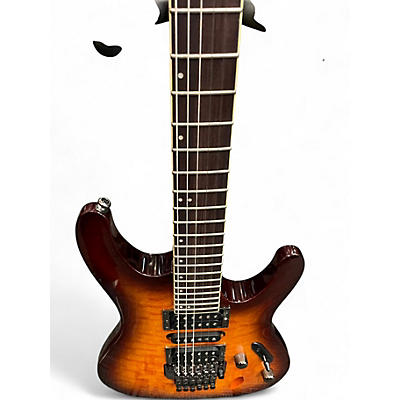 Used Ibanez s670qm tiger eye Solid Body Electric Guitar
