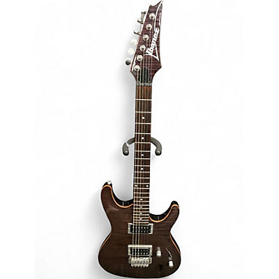 Used Ibanez sa220fm Trans Black Solid Body Electric Guitar
