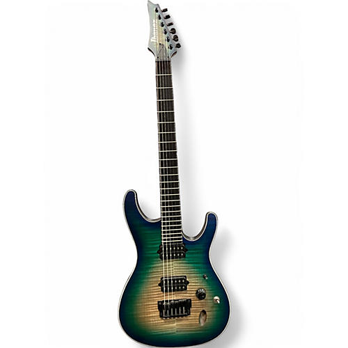 Used Ibanez six6FDFM Iron Label Blue Space Burst Solid Body Electric Guitar Blue Space Burst