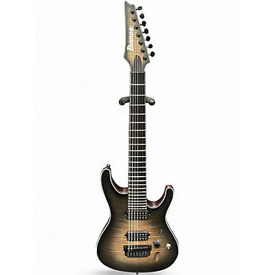 Used Ibanez six7fdfm Trans Black Solid Body Electric Guitar