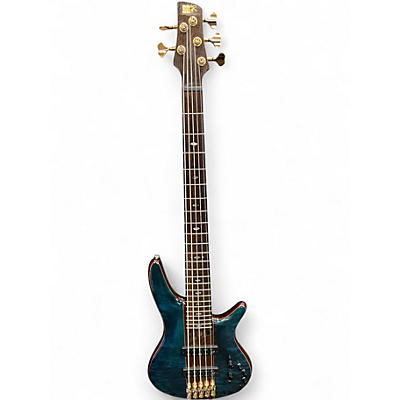 Used Ibanez sr2405w Emerald Green Electric Bass Guitar