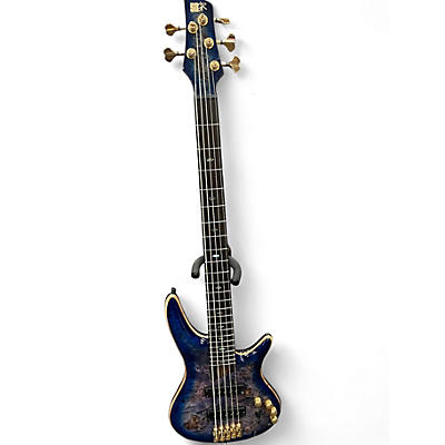 Used Ibanez sr2605 blue burl burst Electric Bass Guitar