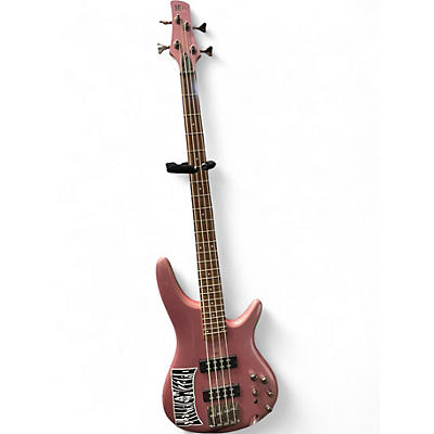 Used Ibanez sr300e metallic rose Electric Bass Guitar